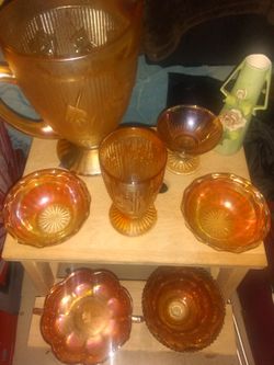 Orange carnival glass