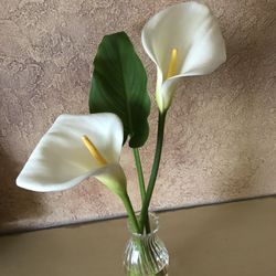 Fresh Cut Flower In Small Vase 