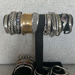 Sterling Silver Bracelet Lot (multiple Styles)