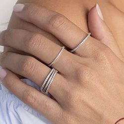 Diamond Eternity Band 925 Sz 6 Or 7