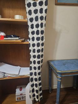 Scarf Black Floral Geometric Pattern Polyester Vintage