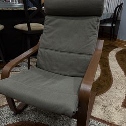 Wooden Armchair with Cushion