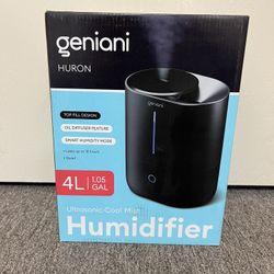 New And Sealed -GENIANI Top Fill Cool Mist Humidifiers for Bedroom & Essential Oil Diffuser - Smart Aroma Ultrasonic Humidifier for Home, Baby, Large 