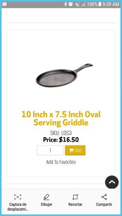 Serving griddle