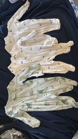 3 onsies NEWBORN DINOSAUR
