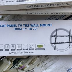 Low-Profile Tilting TV Wall Mount for 37 in. to 70 in. Flat Panel TVs with 8-Degree Tilt, 77 lbs. Load Capacity