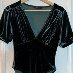 Velvet Green Bodysuit