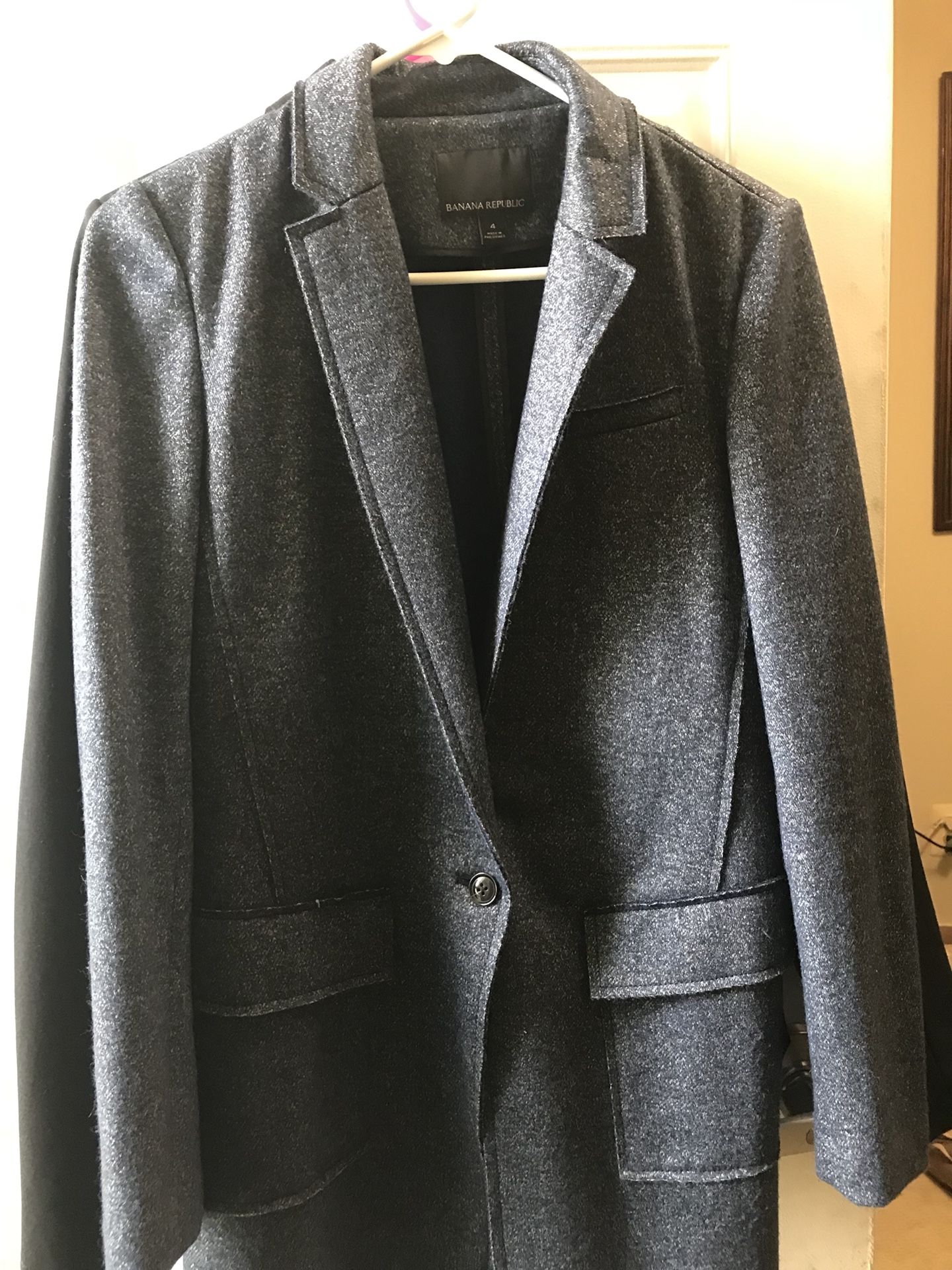 Banana Republic knit blue blazer size 4