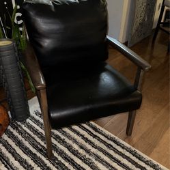Vegan Leather Accent Chair 