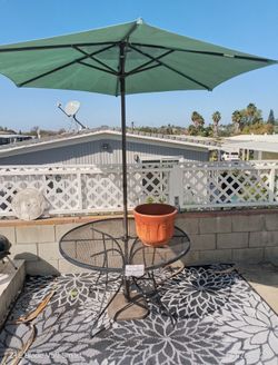 Patio table with umbrella-OBO