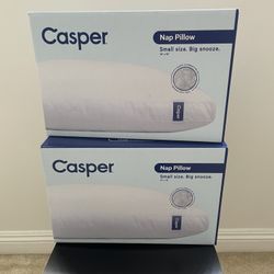 Casper Nap Pillow Pair - New Small Size 10" x 15" Travel Pillow Set