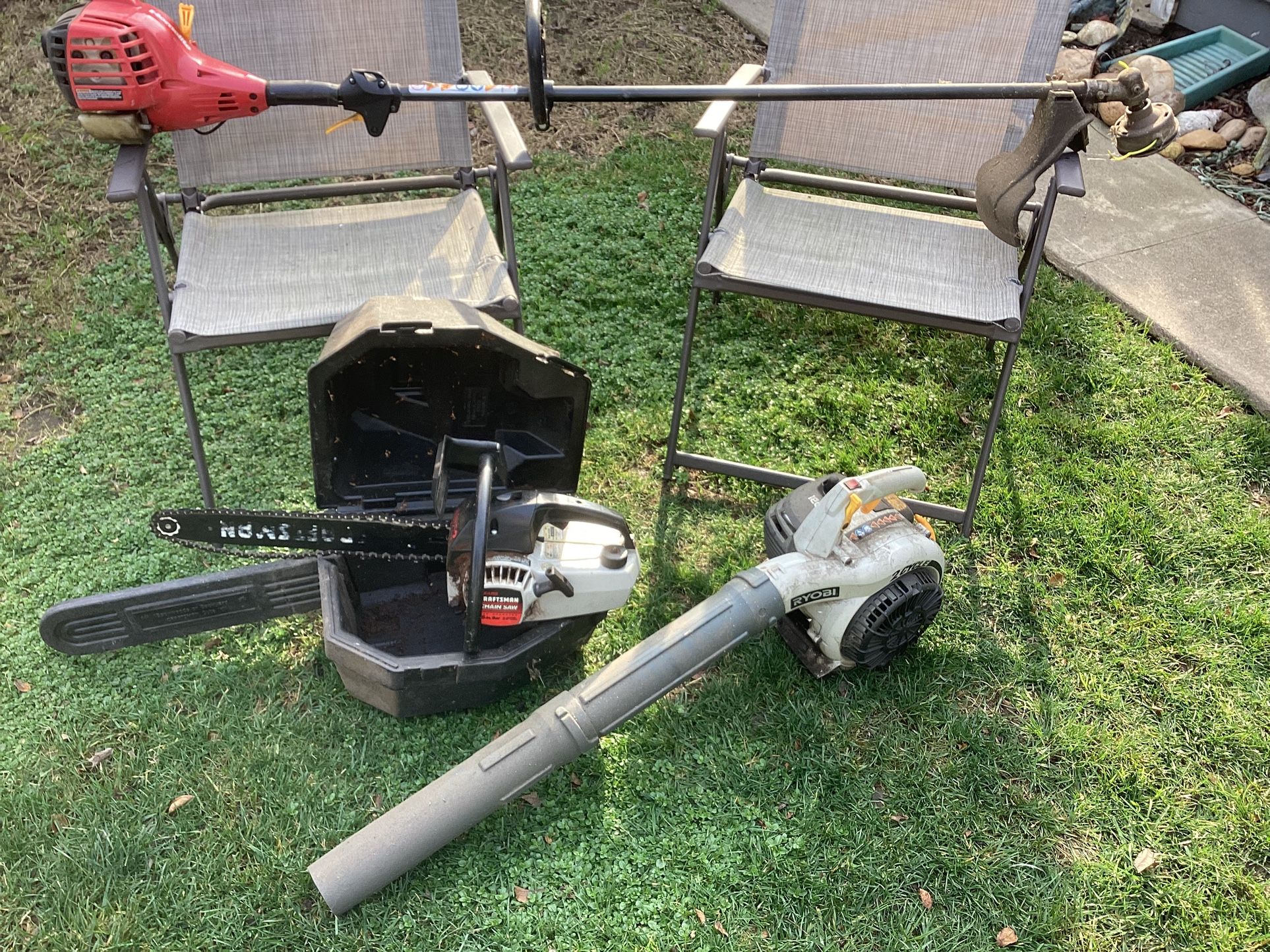 Weed eater, Chainsaw and Leaf Blower