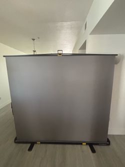 RAUBAY Portable Retractable Collapsible Gray Backdrop
