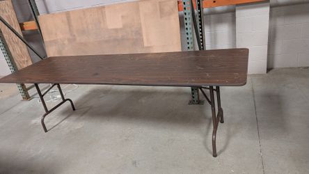 8-Foot  Wood Folding Table