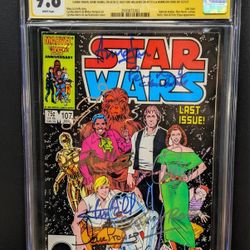 Star Wars #107 CGC 9.8 SS x9 – Fisher, Hamill, Ford, Prowse, Baker, Daniels
