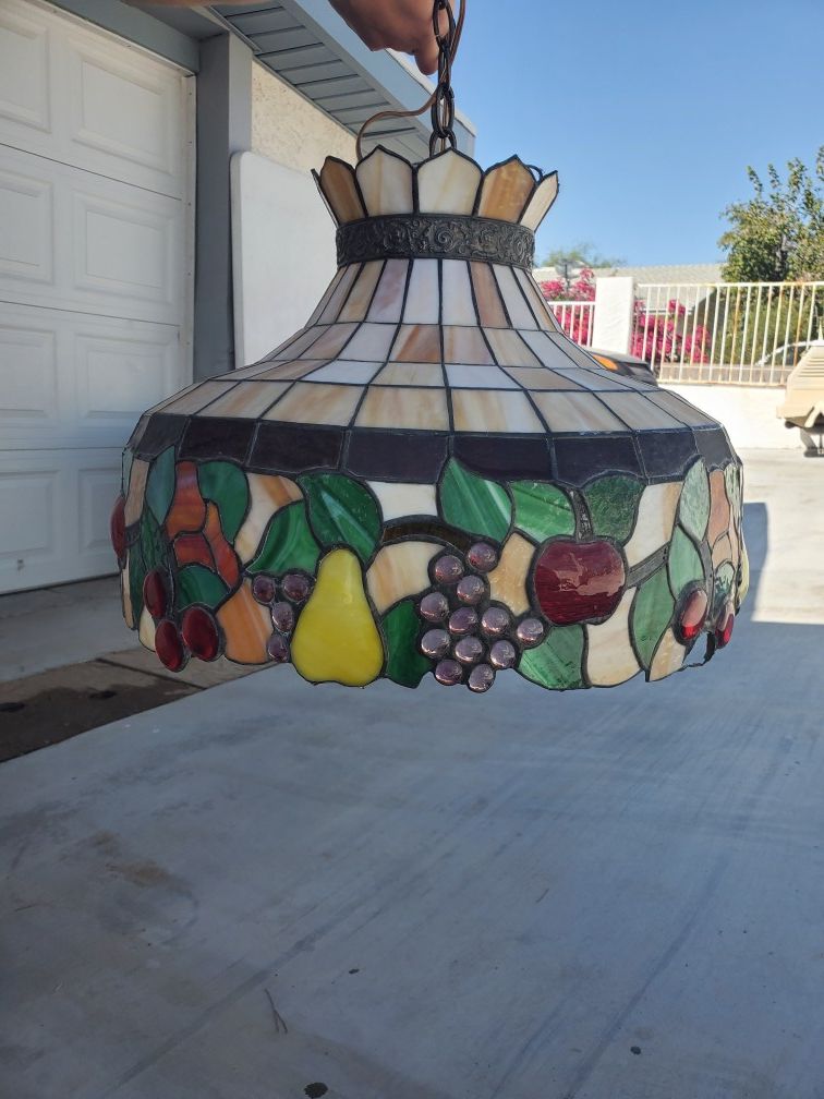 Stained glass chandelier