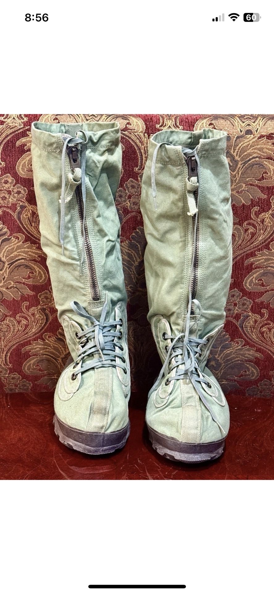 Vintage USGI Extreme Cold Weather N-1B Military Boots w/ Wool Inserts, Size S!!