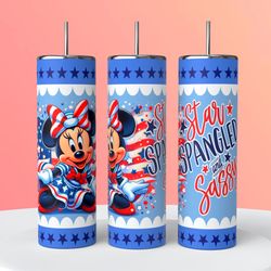 Minnie Mouse Patriotic Tumbler