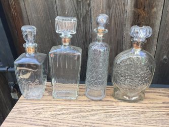 Vintage whiskey/decanter bottles
