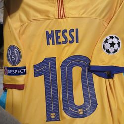 Messi Barcelona 2019-2020 Official Away Jersey Champions League
