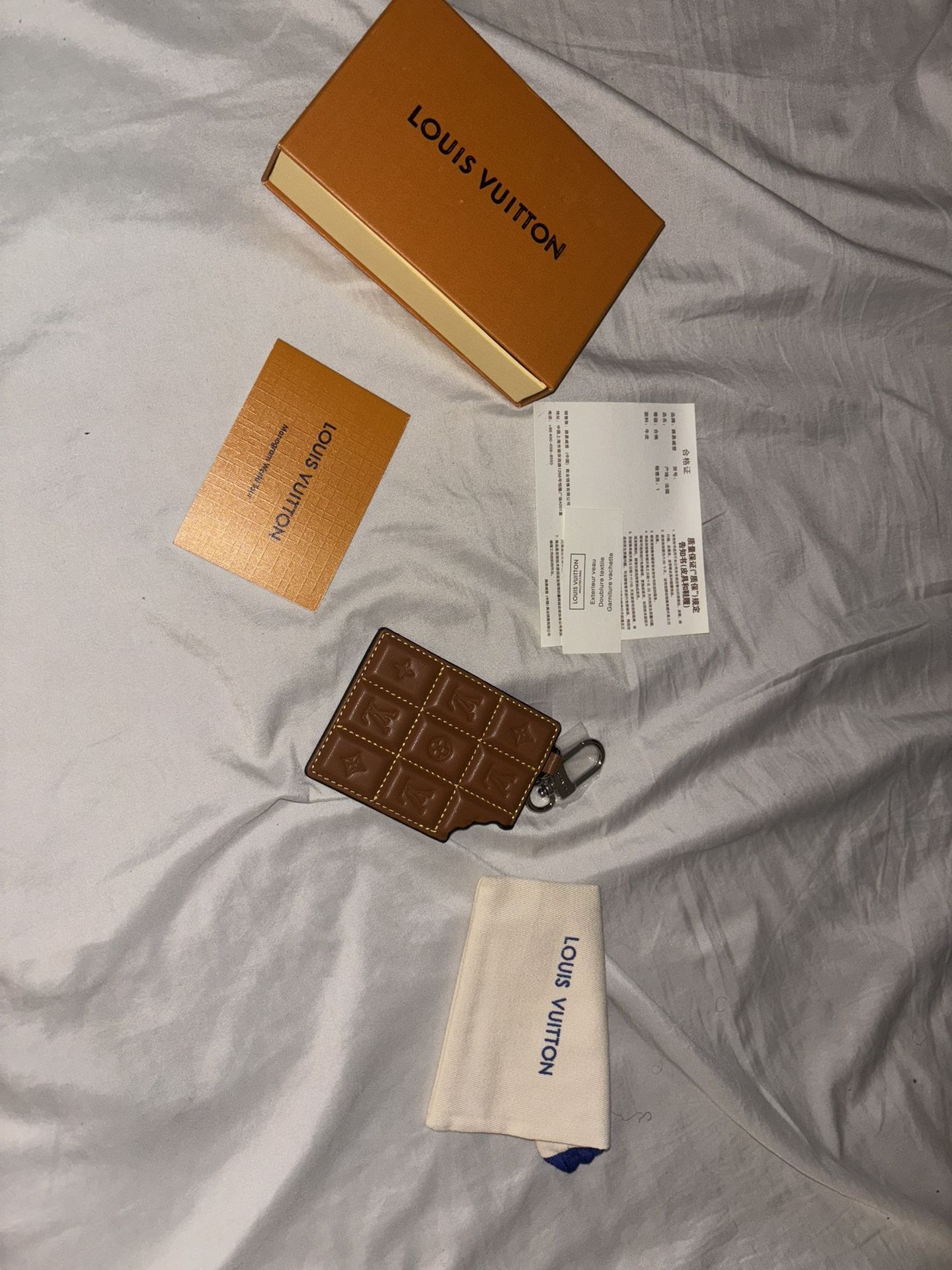 LV CHOCOLATE KEYCHAIN