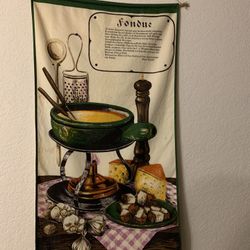 Vintage Fondue Wall Hanging