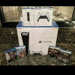 Sony Playstation 5 Disc Version Console with Extra White