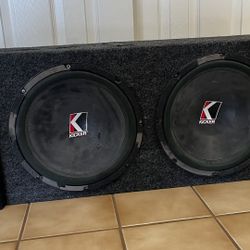 Pair Kicker 12” Subwoofers w Box Competition C12A 4 Ohm Stillwater