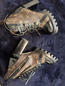 Louis Vuitton Leather Lace Up Boots