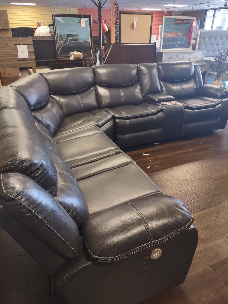 New Sectional Sofa With Three Power Recliners