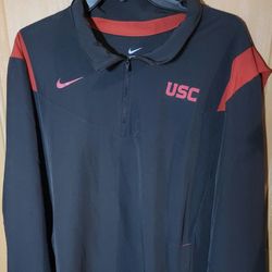 USC TROJANS ON FIELD NIKE HIGH QUALITY WINDBREAKER SIZE XL