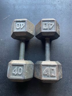 40 lbs Hex Dumbbell Weights….  Home Gym Fitness….
