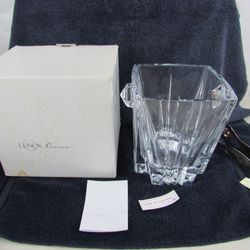 LENOX Ovations Crosswinds Crystal Ice Bucket-New Open Box


