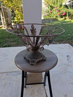 Wrought iron planter stand
