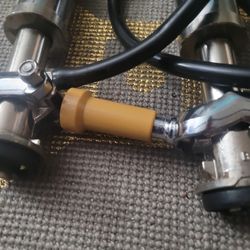 A pair of  keg taps