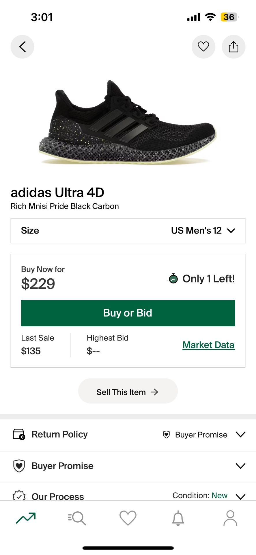 Adidas X Rich Mnisi Pride 4D Futurecraft Ultra boost - Men’s 12