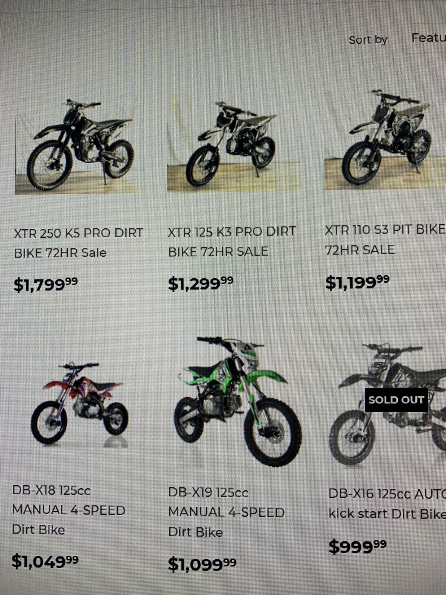 250cc  Dirt Bikes On Sale At Turbopowersports Com 