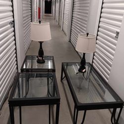 Juego De Mesas De Centro Con Lámparas Incluidas