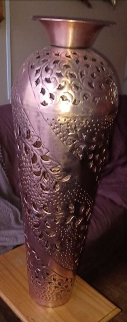 Decorative brass vase.