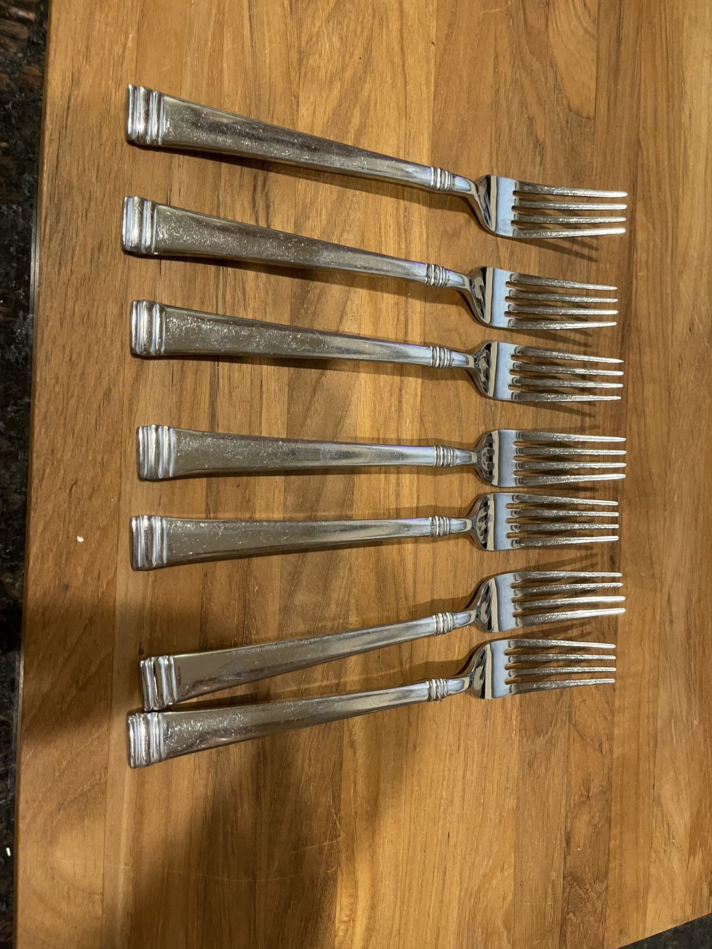 7 Cambridge Codie pattern Stainless steel Flatware dinner forks