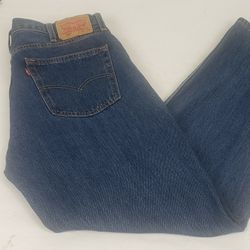 Levis 550 Mens 38x30 Blue Jeans Dark Wash 100% Cotton