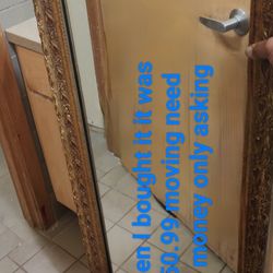 Gold Trim Full Body Mirror. 