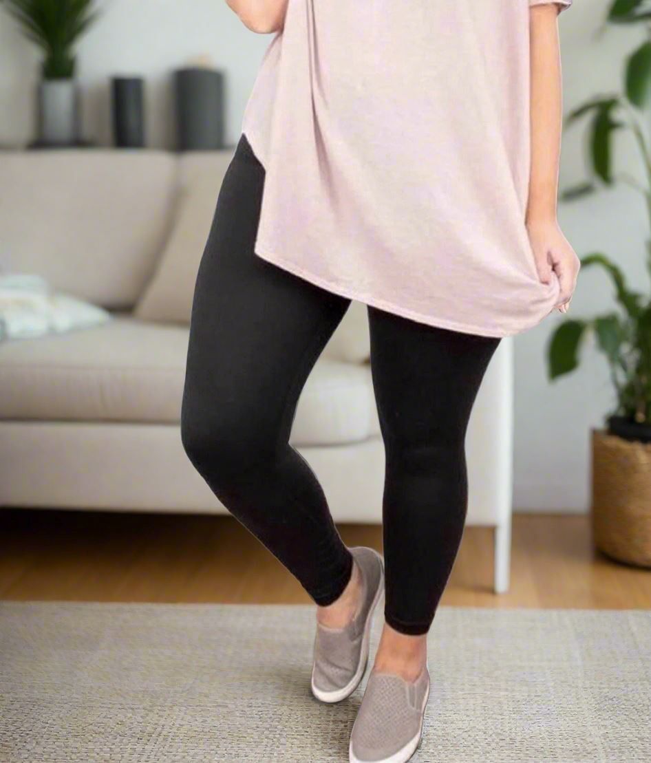 NEW Womens Black Leggings Soft As Lularoe OS/TC/TC2
