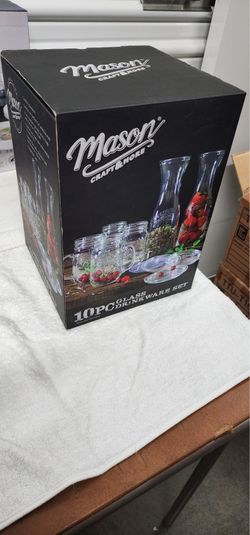 Mason Craft & More 10 piece Glass Drinkware Set