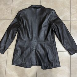 Coats, Ladies Large Brown Leather Coat