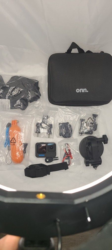 GOPro 10 Camera with case and accessories 