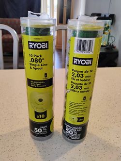 Ryobi .080" 10 Pack Single Line Spools