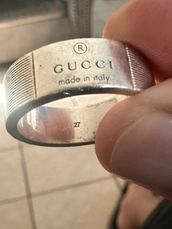 Silver band ring