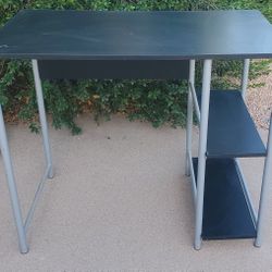 Desk With Storage Shelves