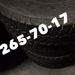 265-70-17 used tires on sale free installation